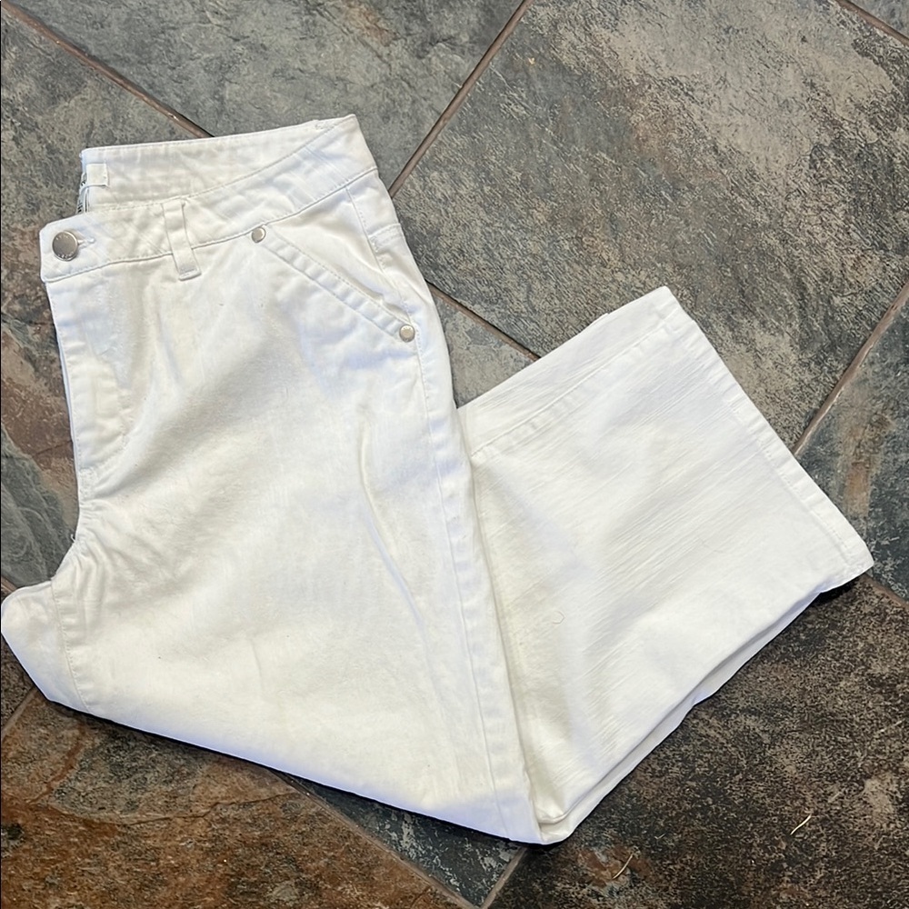 White Straight Leg Denim Jeans